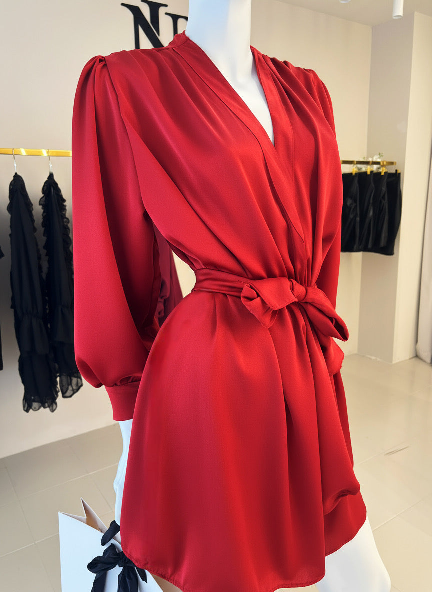 RED CHANDELIER DRESS