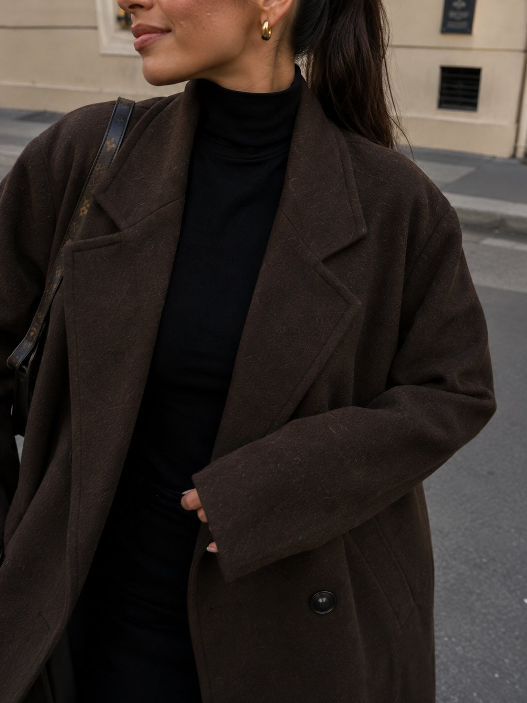CHOCOLATE WOOL COAT