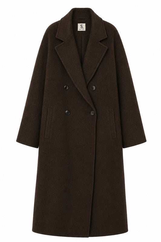 CHOCOLATE WOOL COAT